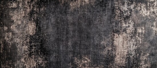Poster - Grey carpet against a distressed dark brown wall perfect for interior design backgrounds and creative space aesthetics
