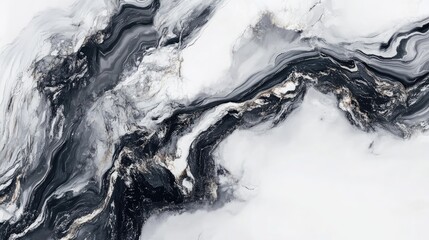 Poster - Elegant Gray Marble Design for Sophisticated Backgrounds and Tiles Featuring Rich Textures and Swirling Patterns