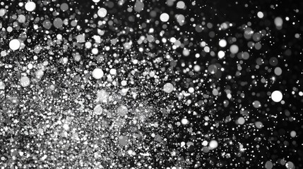 Poster - silver glittering bokeh background abstract light texture for winter celebrations holiday cards invi