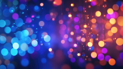 Poster - vibrant abstract bokeh lights in rgb colors creating a minimalist artistic expression of innovation 