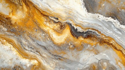Poster - Golden ivory marble texture with natural mineral patterns for ceramic wall and floor design featuring rustic matte surface and exotic appeal