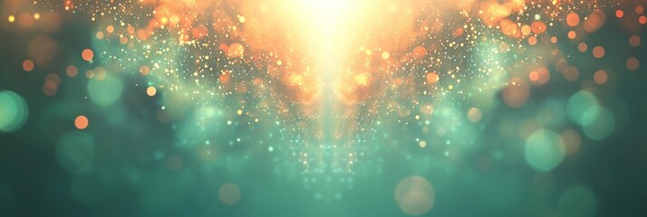 Poster - Dazzling light bursts with shimmering particles filling the frame in a vibrant display of color and energy