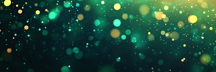 Poster - Colorful bokeh lights create a dreamy atmosphere in a dark setting during a festive celebration