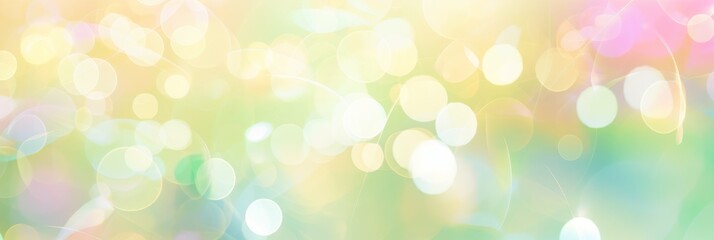 Poster - Soft pastel bokeh lights create a dreamy, vibrant atmosphere suitable for celebrations or special events