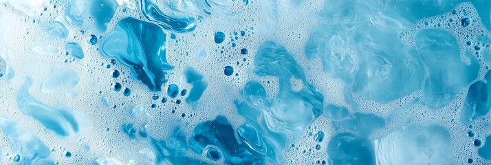 Aufkleber - blue water bubbles create a calming and vibrant effect in a clear setting with various shades of blu