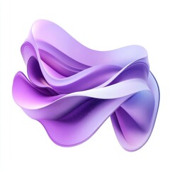 Poster - Abstract purple wave sculpture showcasing fluid movement and vibrant colors.