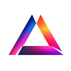 Poster - Vibrant geometric design featuring a colorful triangle with gradient shades.