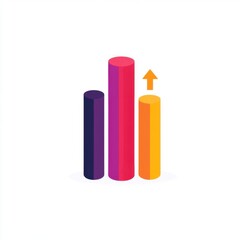 Poster - Colorful graph bars illustrating growth in metrics and performance.