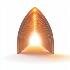 Poster - A captivating archway radiates warm light, creating a serene and inviting atmosphere.