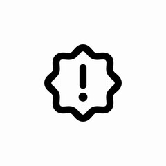 Poster - Warning alert attention notice icon vector sign
