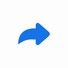 Poster - Forward arrow direction navigation icon vector sign
