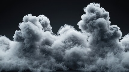Poster - Realistic condensation and cumulus cloud special effect, 3D render