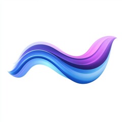 Poster - Stylized wave design featuring gradients of blue and purple hues.