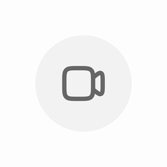 Poster - Video call conference meeting icon vector sign
