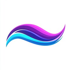 Poster - Abstract wave design showcasing a blend of purple and blue tones, symbolizing motion and fluidity.
