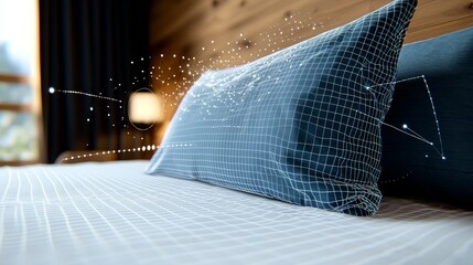 A bed with a pillow on top of it