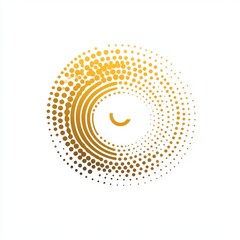 Poster - Abstract circular design in gold tones, creating a modern and sophisticated visual effect.