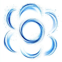 Poster - Abstract blue swirl design, evoking a sense of motion and fluidity.