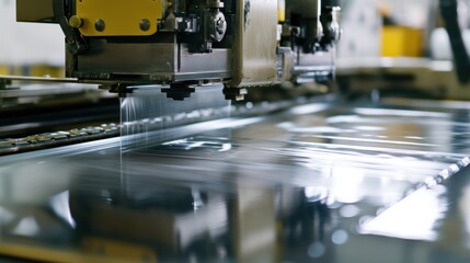 Poster - Industrial Machinery Processes Thin Sheet Metal