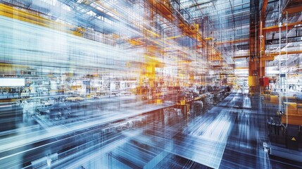 Poster - Abstract Industrial Factory Motion Blur Image