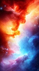 Wall Mural - a colorful nebula with stars and nebulas in the background