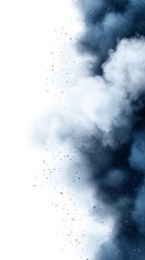 Wall Mural - a blue and white cloud with a white background