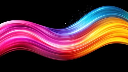 Aufkleber - Abstract Colorful Swirling Wave Design