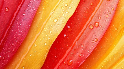 Wall Mural - A close up of water droplets on a colorful background