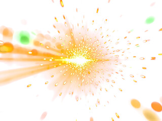 Wall Mural - Sparkling gold orange light energy glitter firework cosmic tapestry woven with threads of light and color