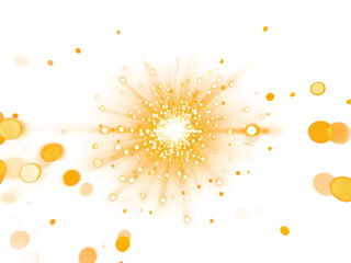 Wall Mural - Sparkling gold orange light energy glitter firework universe of color kaleidoscope of light and energy