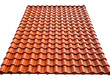 © MdSahidul - Red roof tiles isolated on white background