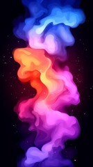 Poster - A colorful abstract background with a black background