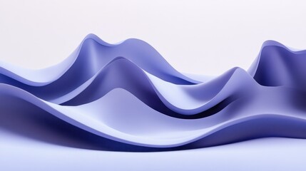 Poster - Abstract Lavender Wave Forms Background Design