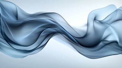 Poster - A blue and white abstract background with wavy lines