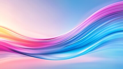 Poster - A colorful abstract background with wavy lines