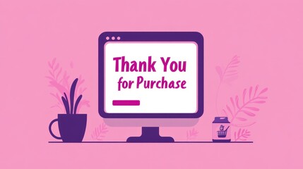 Poster - Thank You For Your Online Purchase Illustration