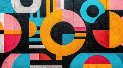 Poster - Abstract Geometric Wall Art Featuring Vibrant Colors