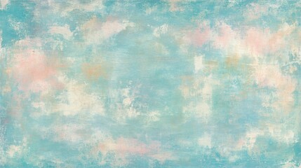 Poster - Abstract Pastel Teal and Beige Textured Background