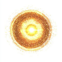 Poster - Radiant golden sunburst with sparkling effects, creating a vibrant and energetic atmosphere.