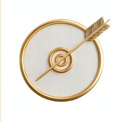 Poster - A golden target with an arrow, symbolizing achievement and focus.
