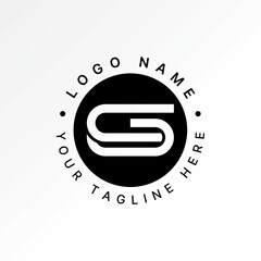 Poster - Logo design graphic concept creative premium vector stock image graphic initial CG SG CC font flip circle negative space monogram typography branding