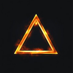 Poster - A glowing orange triangle against a dark background, symbolizing strength and stability.