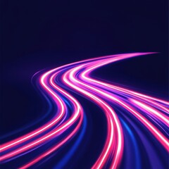 Poster - Vibrant trails of light winding through a dark backdrop, creating a mesmerizing visual effect.
