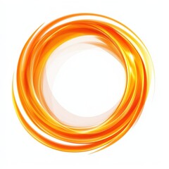 Poster - Abstract circular design in vibrant orange tones, creating a dynamic and energetic feel.