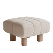 © Alloca Design Studio - a small stool with wooden legs and a white seat PNG image, PNG file, Generative art.