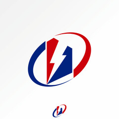Poster - Logo design graphic concept creative premium vector stock image graphic initial D 3d font thunder strom electric flash to monogram power voltage brand