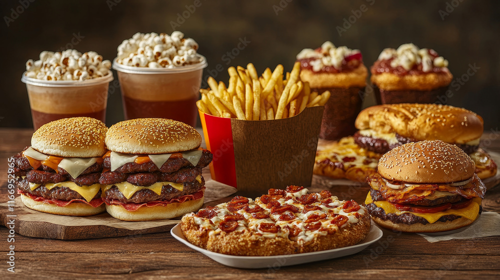 Fast food restaurant menu board template with chalk sketches of ...