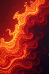 Fiery orange and red abstract swirls, intense heat texture, burn, red, pattern