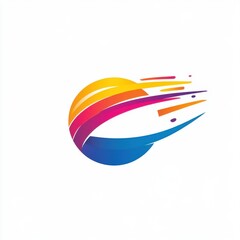 Poster - Vibrant and dynamic logo design featuring a stylized comet with colorful trails.