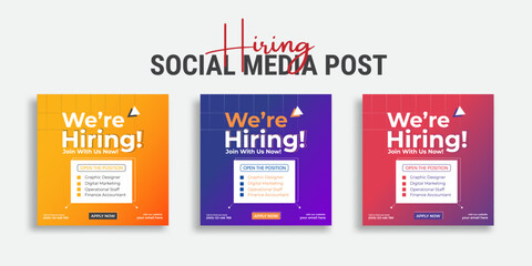 Wall Mural - Job Advertisement Instagram Post